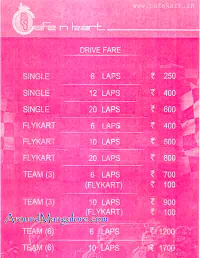 Drive Fare - Cost - Cafe Kart - NH 73, Kannur, Mangalore