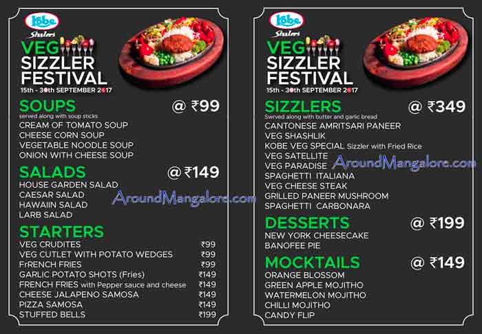 Veg Sizzler Festival - Sep 2017 - Kobe Sizzlers, Mangalore