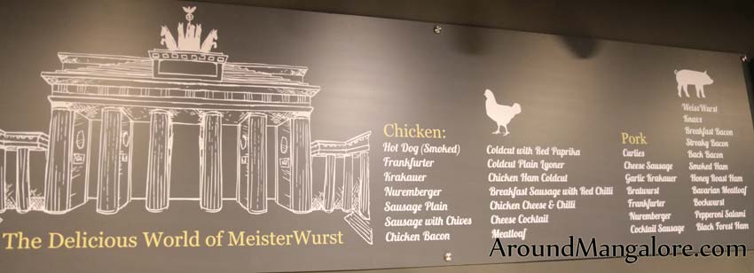Food Menu - Meister Wurst - German Gourmet Sausages & Coldcuts - Kadri, Mangalore