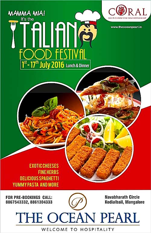 Italian Food Festival – Jul 2016 – Coral Restaurant