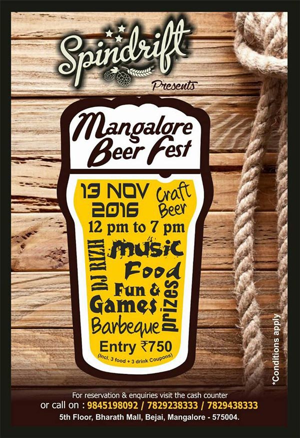 Mangalore Beer Fest - 13 Nov 2016 - Spindrift, Mangalore