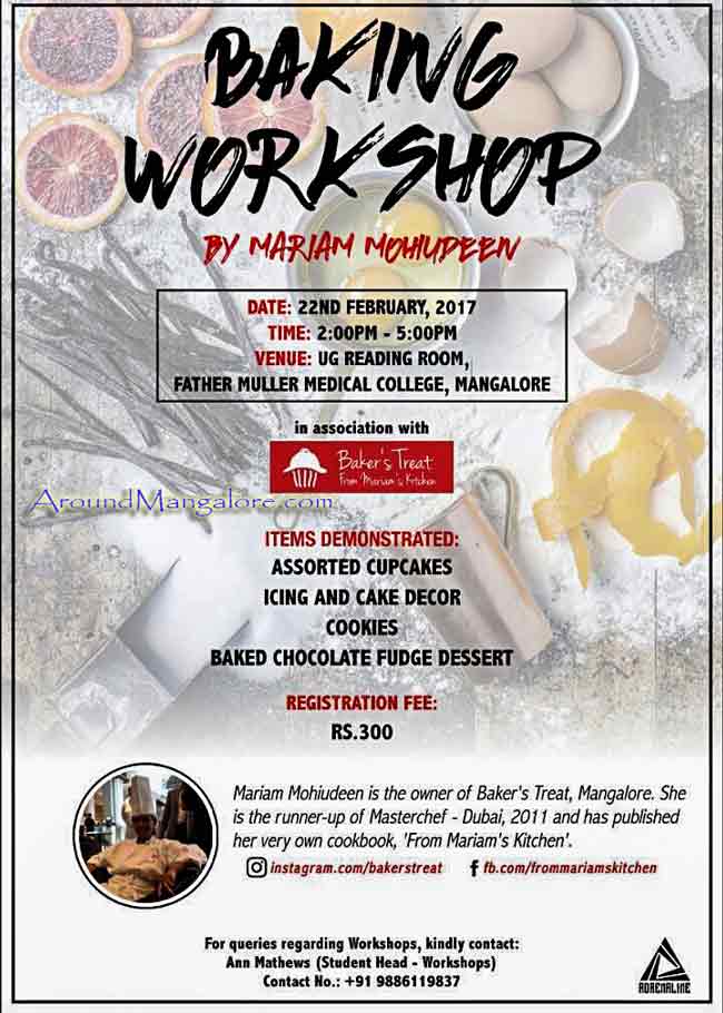 Baking Workshop by Mariam Mohiudeen - 22 Feb 2017 - UG Reading Room, Fr Muller Medical College, Mangalore