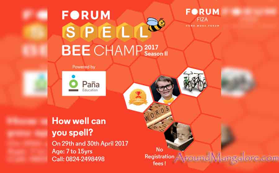 Spell Bee Champ 2017 (Season 2) - 29 to 30 Apr 2017 - Forum Fiza Mall, Mangalore
