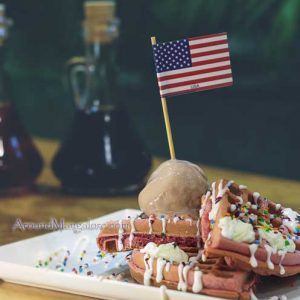 Red Velvet Waffle - Diesel Cafe, Mangalore
