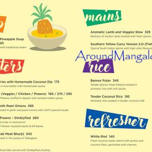 Food Menu - Modern Food Festival - 17 Nov to 17 Dec 2017 - Simbly South, Mangalore