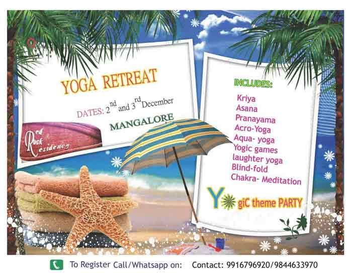 Yoga Retreat - 02 & 03 Dec 2017 - Red Rock Residency, Mangalore - Event