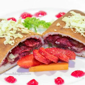 Strawberry Calzone - Strawberry Festival - Jan 2018 - Bombay Baadshah, Mangalore