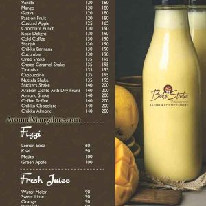 Food Menu - Bake Studio - Cafe - Cake Shop - Hampankatta, Mangalore