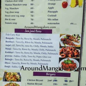 Food Menu - Halli Mane Meenu Oota - Bejai Kapikad Road, Mangalore