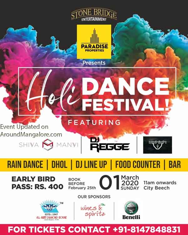 Holi Dance Festival - 01 Mar 2019 - City Beech, Bolar, Mangalore