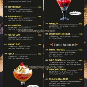 Ice Cream and Food Menu - Ice Magic - Kankanady - Mangalore