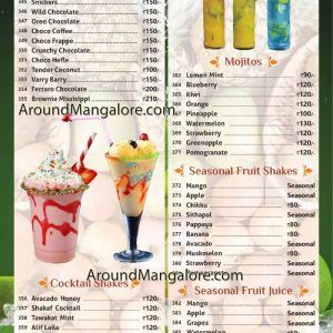 Ice Cream and Food Menu - Ice Magic - Kankanady - Mangalore