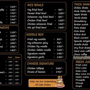 Food Menu - The Kaffeine - Empire Mall, MG Road, Mangalore