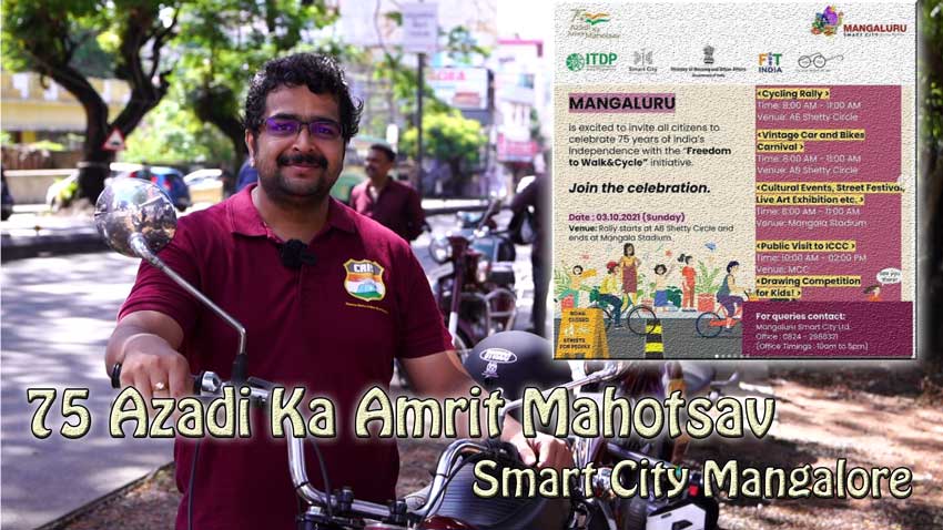 75 Azadi Ka Amrit Mahotsav - Smart City Mangalore - Cycling, Vintage Car Bikes, Art, Drawing, Events etc