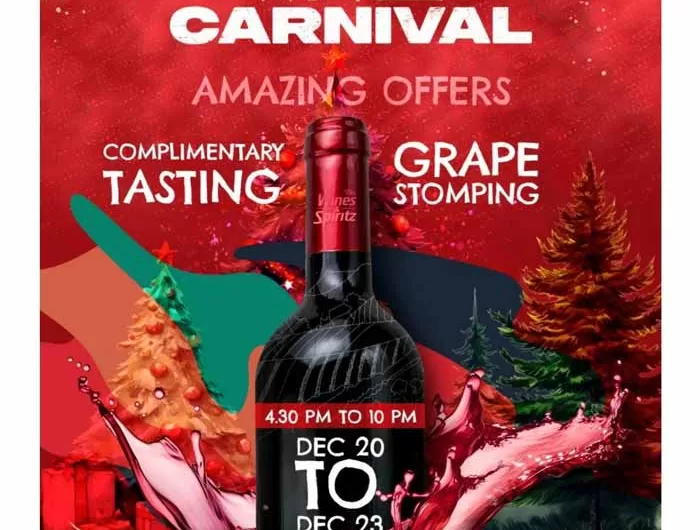 WINE CARNIVAL🍷 – 20th to 23rd Dec – Village. Restaurant, Mangalore 🗓
